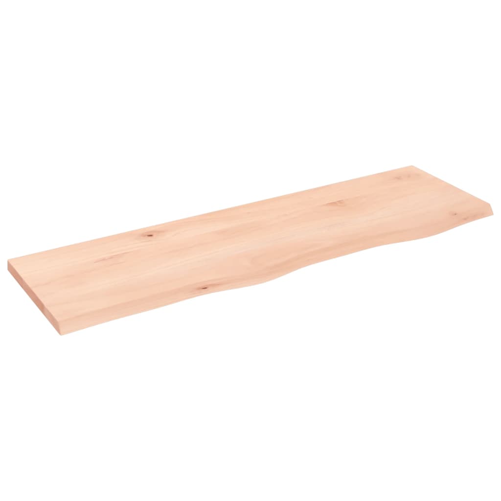 kezeletlen tömör tölgyfa fali polc 100x30x2 cm