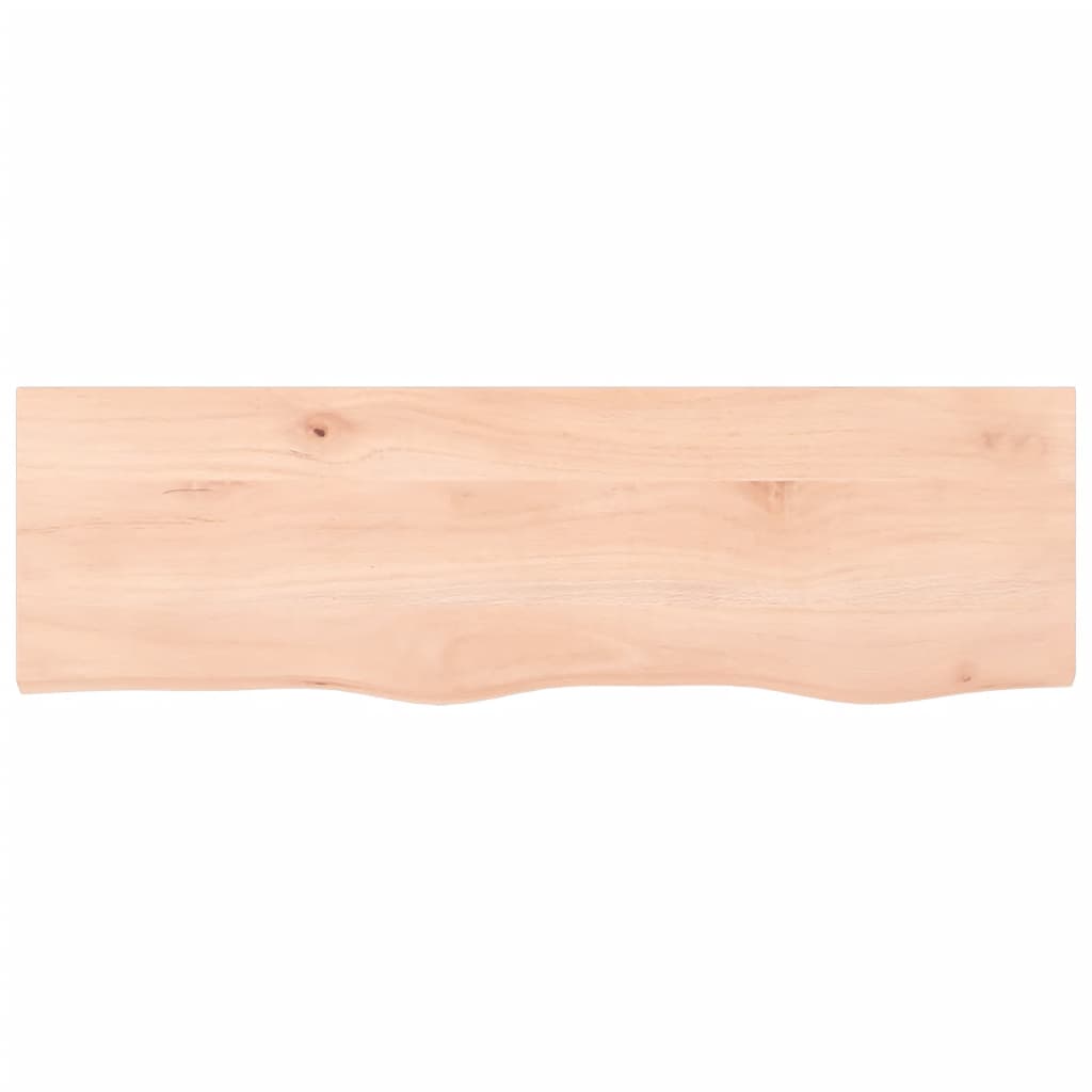 kezeletlen tömör tölgyfa fali polc 100x30x(2-4) cm
