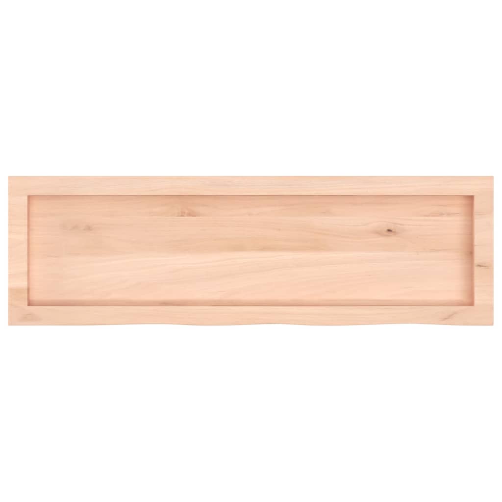 kezeletlen tömör tölgyfa fali polc 100x30x(2-4) cm