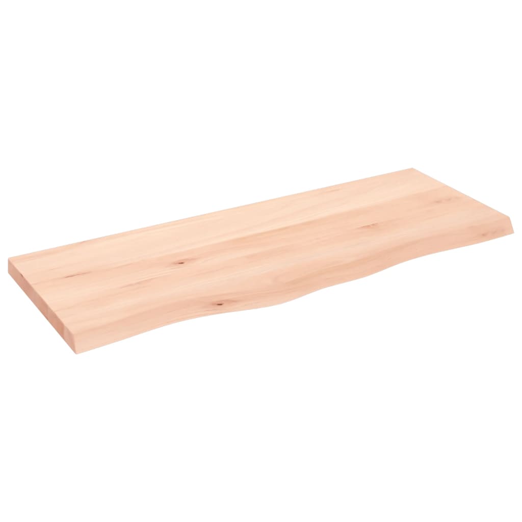 kezeletlen tömör tölgyfa fali polc 100x40x(2-4) cm