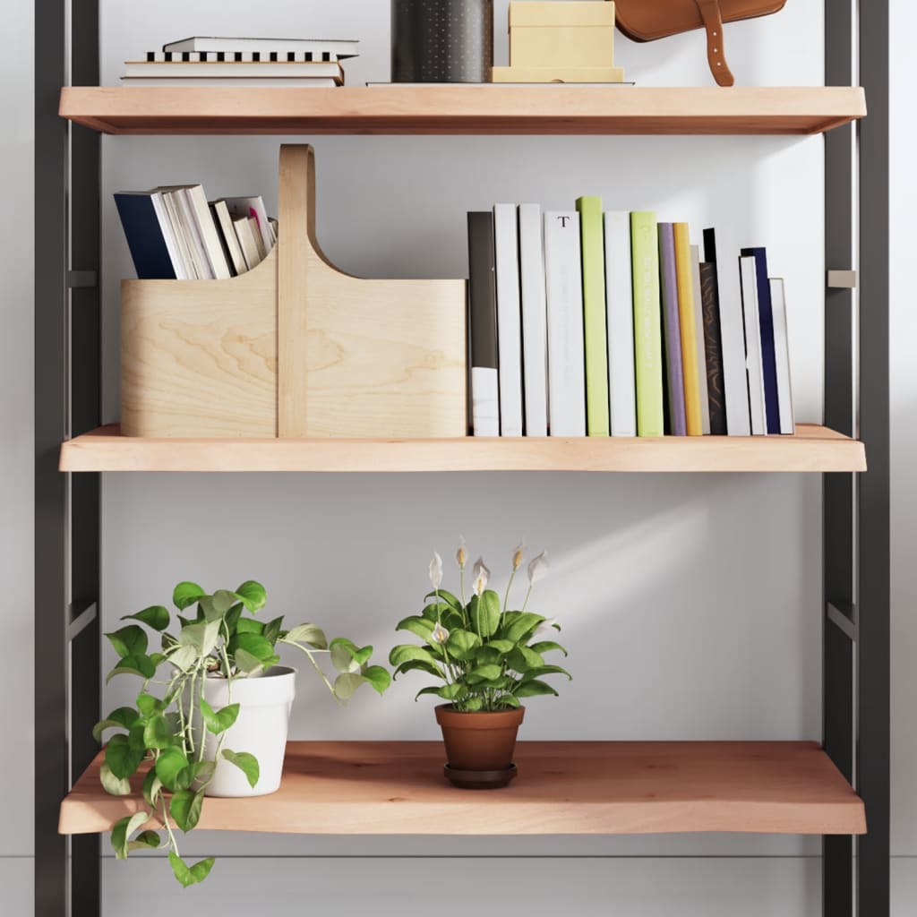 kezeletlen tömör tölgyfa fali polc 100x40x(2-4) cm