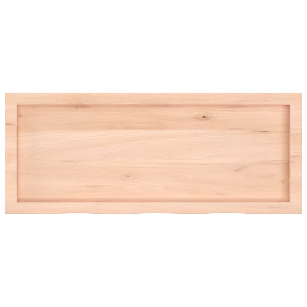 kezeletlen tömör tölgyfa fali polc 100x40x(2-6) cm