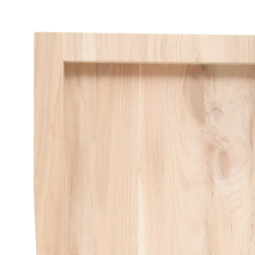 kezeletlen tömör tölgyfa fali polc 100x40x(2-6) cm