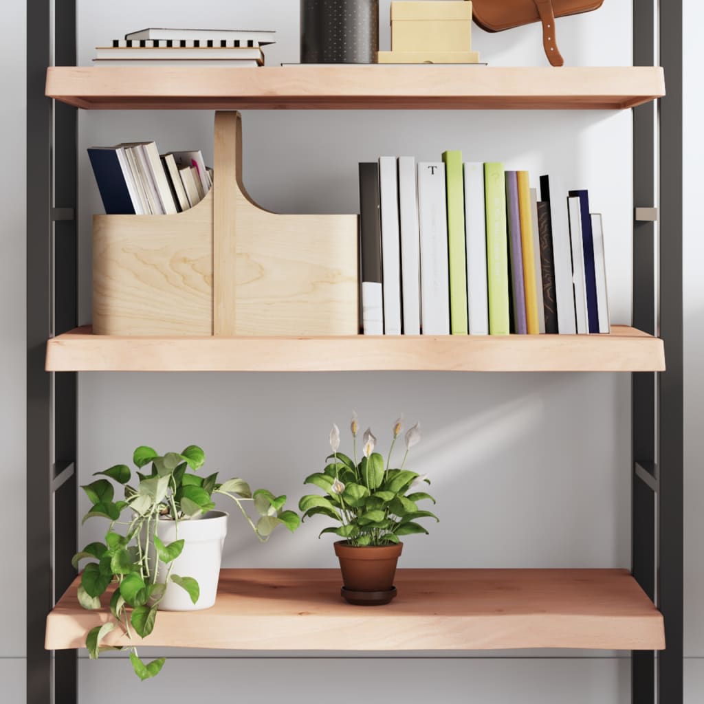 kezeletlen tömör tölgyfa fali polc 100x40x(2-6) cm