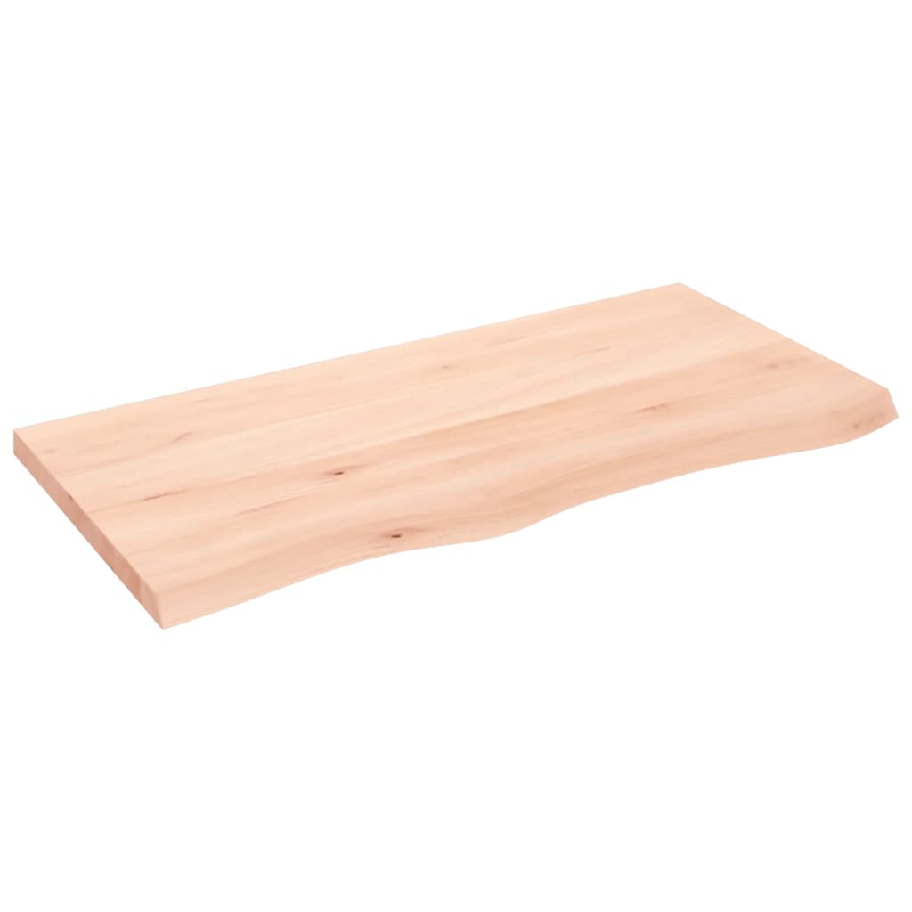 kezeletlen tömör tölgyfa fali polc 100x50x(2-4) cm