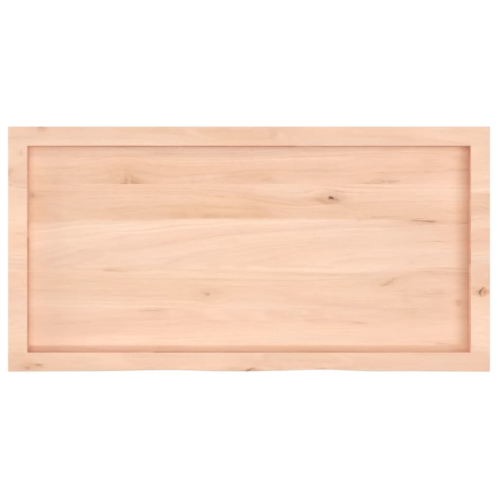 kezeletlen tömör tölgyfa fali polc 100x50x(2-4) cm