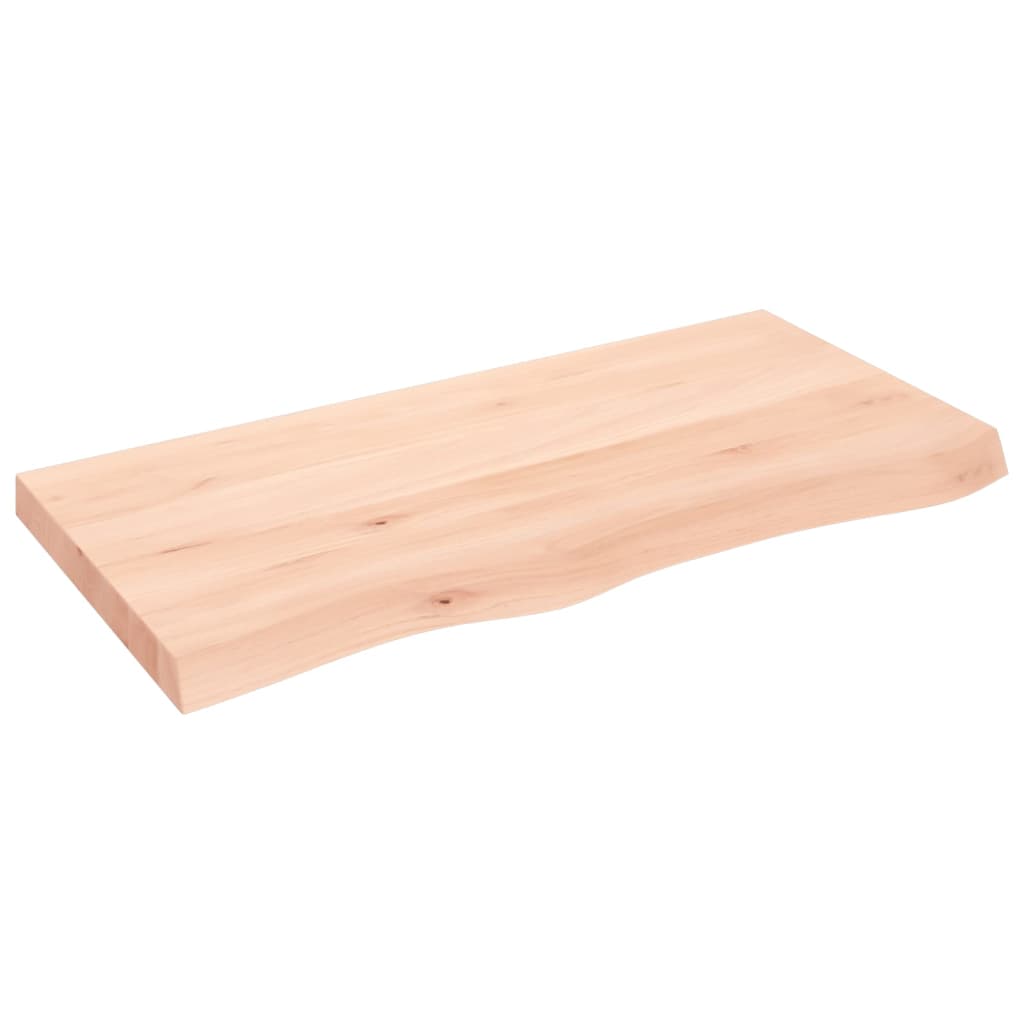 kezeletlen tömör tölgyfa fali polc 100x50x(2-6) cm