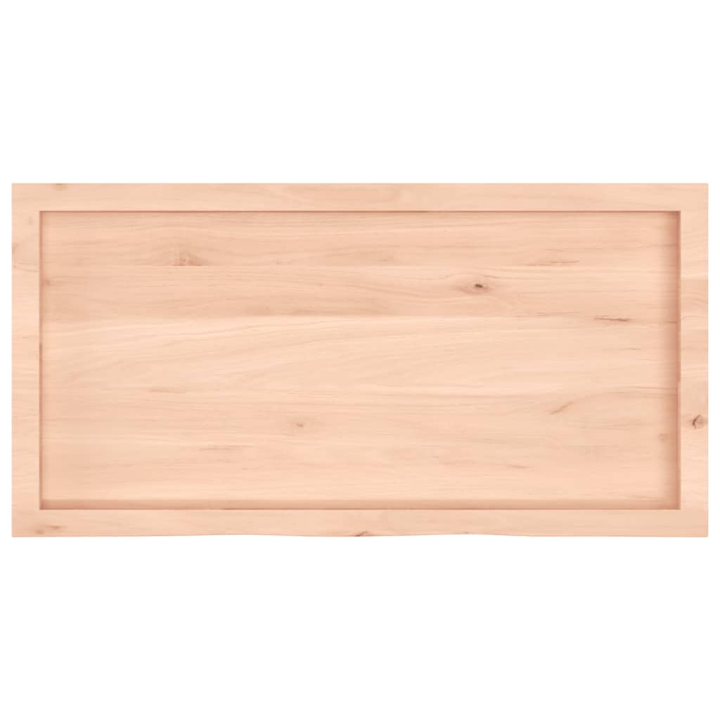 kezeletlen tömör tölgyfa fali polc 100x50x(2-6) cm