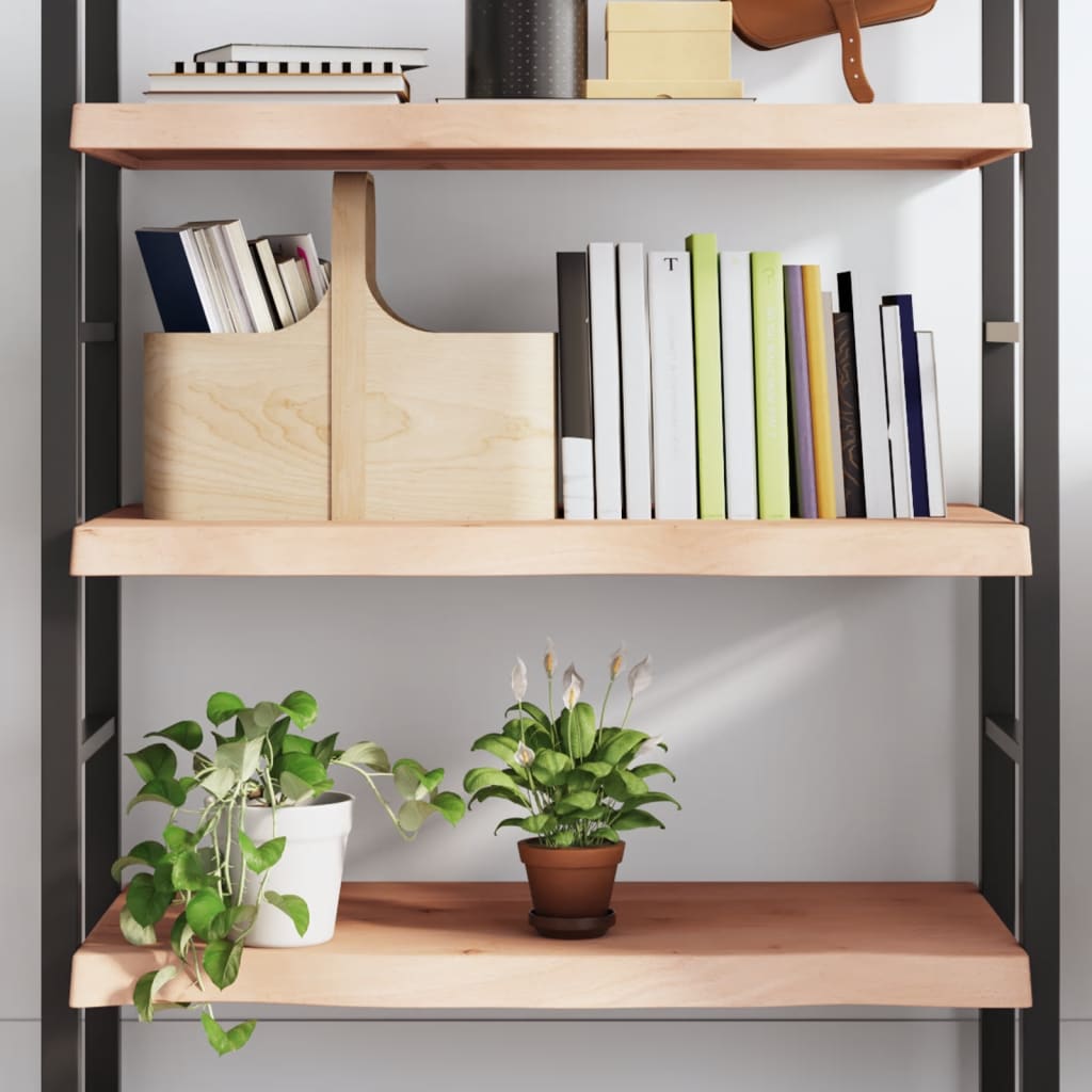 kezeletlen tömör tölgyfa fali polc 100x50x(2-6) cm