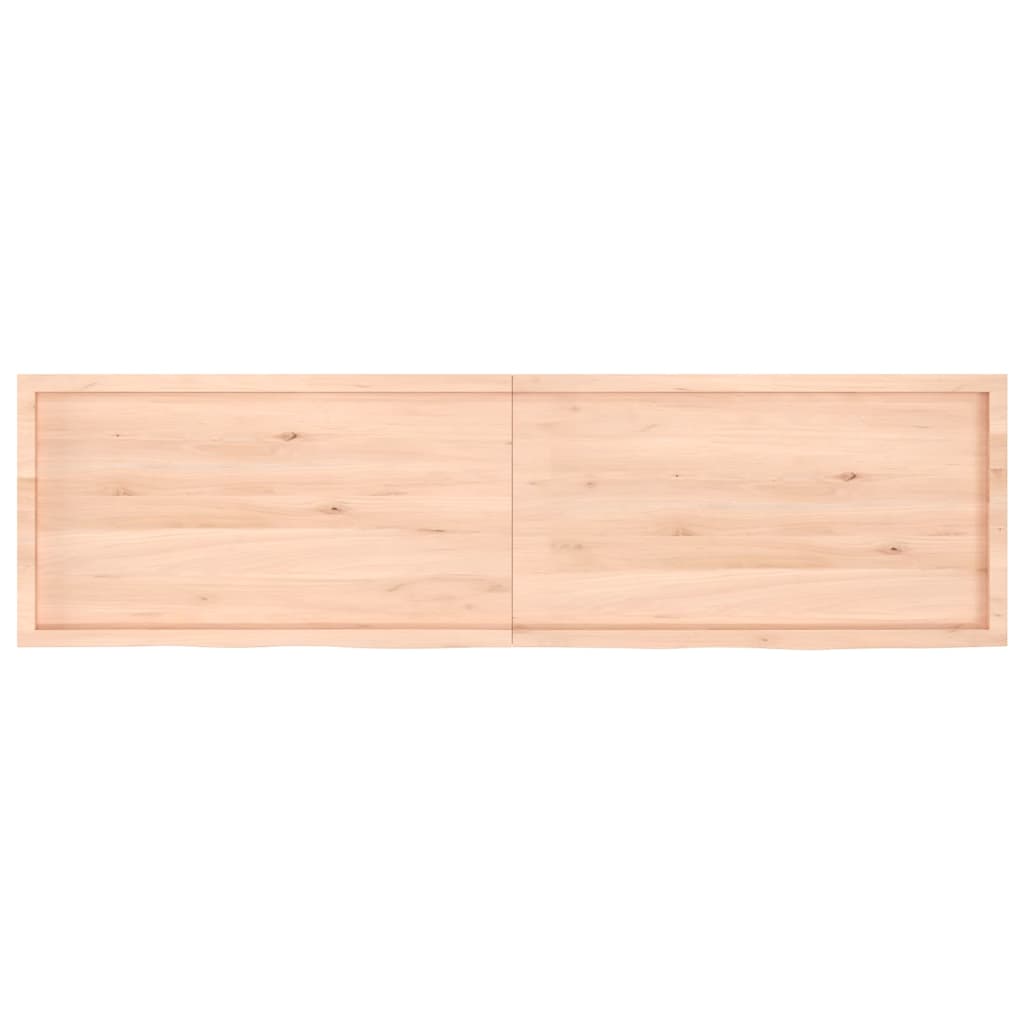 kezeletlen tömör tölgyfa fali polc 220x60x(2-6) cm