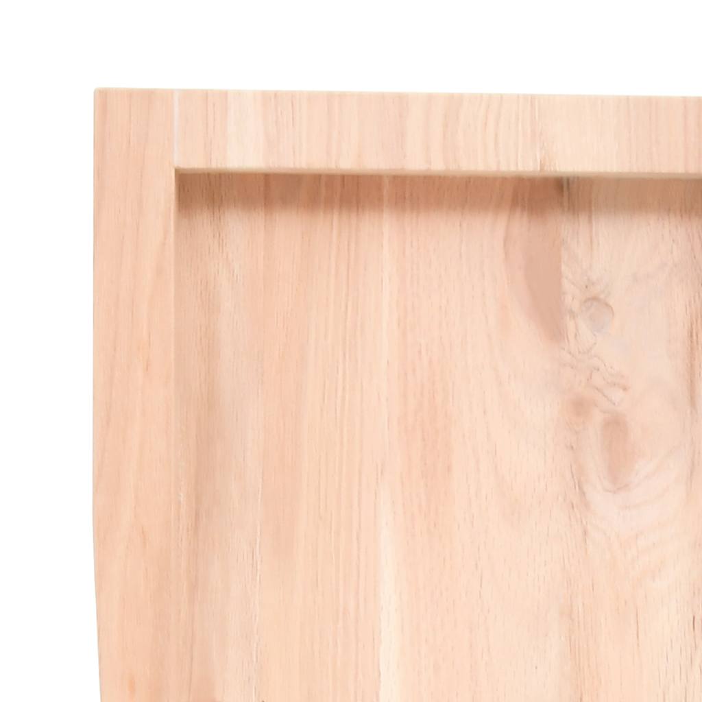 kezeletlen tömör tölgyfa fali polc 220x60x(2-6) cm
