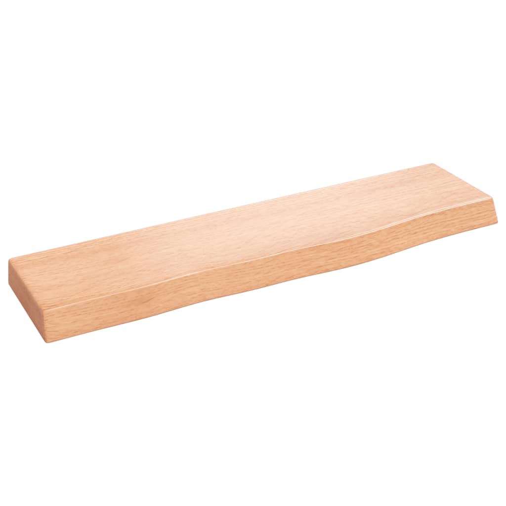 világosbarna kezelt tömör tölgyfa fali polc 40x10x2 cm
