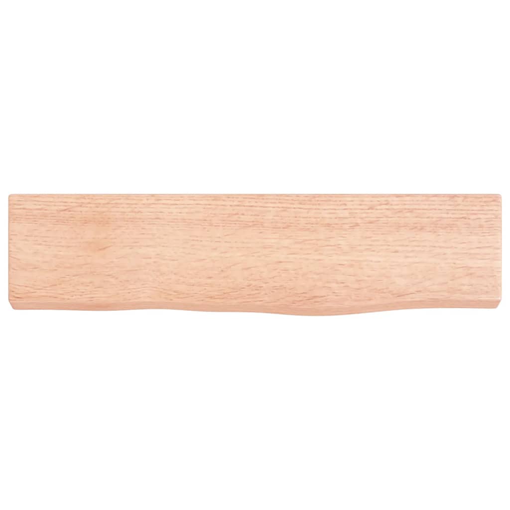 világosbarna kezelt tömör tölgyfa fali polc 40x10x2 cm