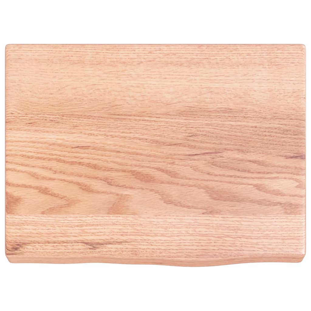 világosbarna kezelt tömör tölgyfa fali polc 40x30x(2-4) cm