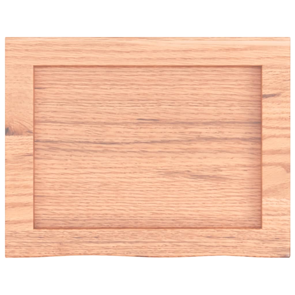 világosbarna kezelt tömör tölgyfa fali polc 40x30x(2-4) cm