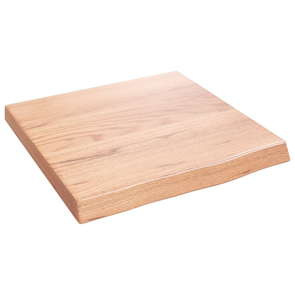 világosbarna kezelt tömör tölgyfa fali polc 40x40x(2-4) cm