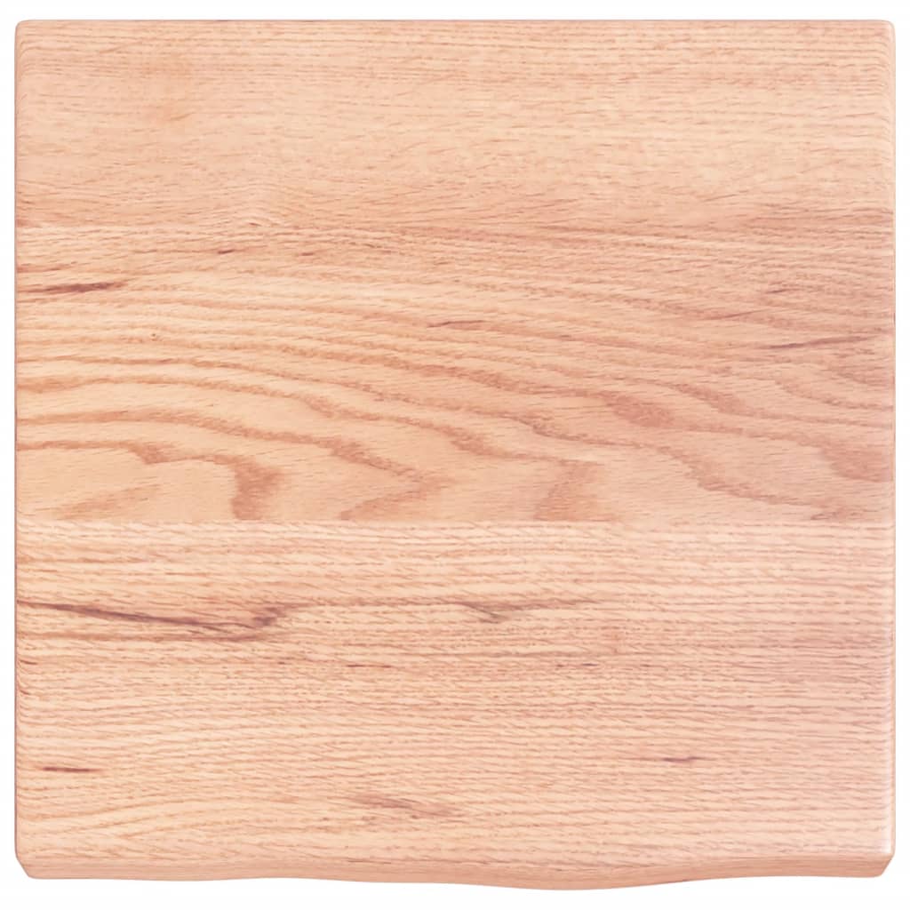 világosbarna kezelt tömör tölgyfa fali polc 40x40x(2-4) cm