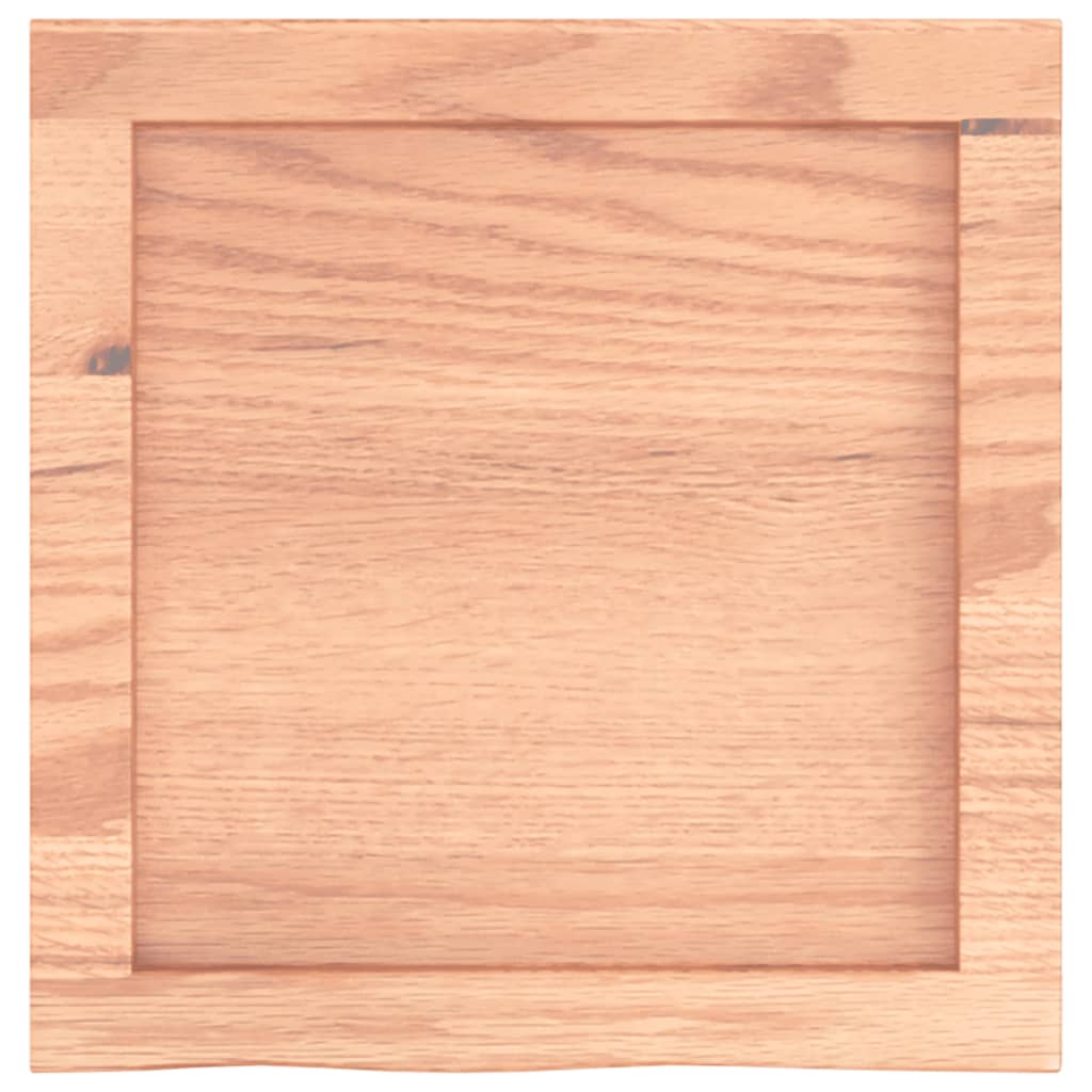 világosbarna kezelt tömör tölgyfa fali polc 40x40x(2-4) cm