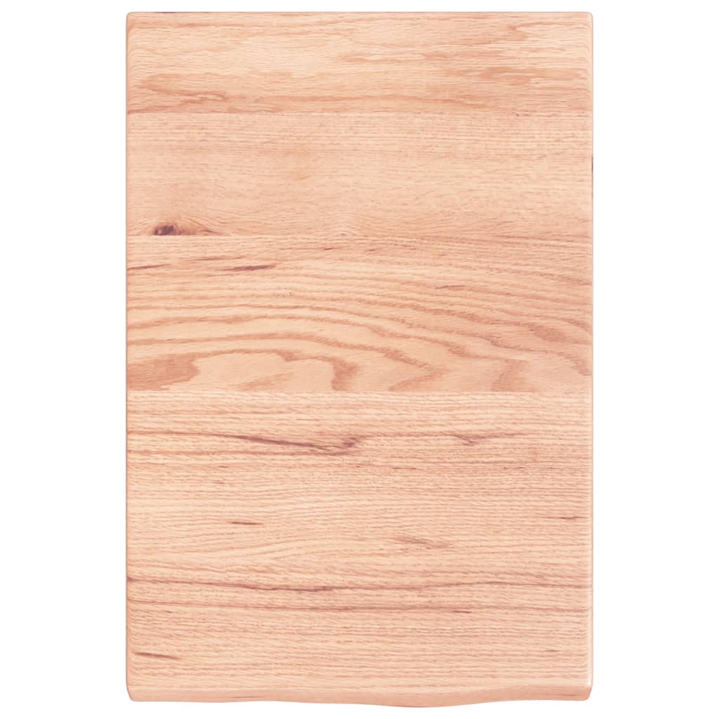 világosbarna kezelt tömör tölgyfa fali polc 40x60x(2-4) cm