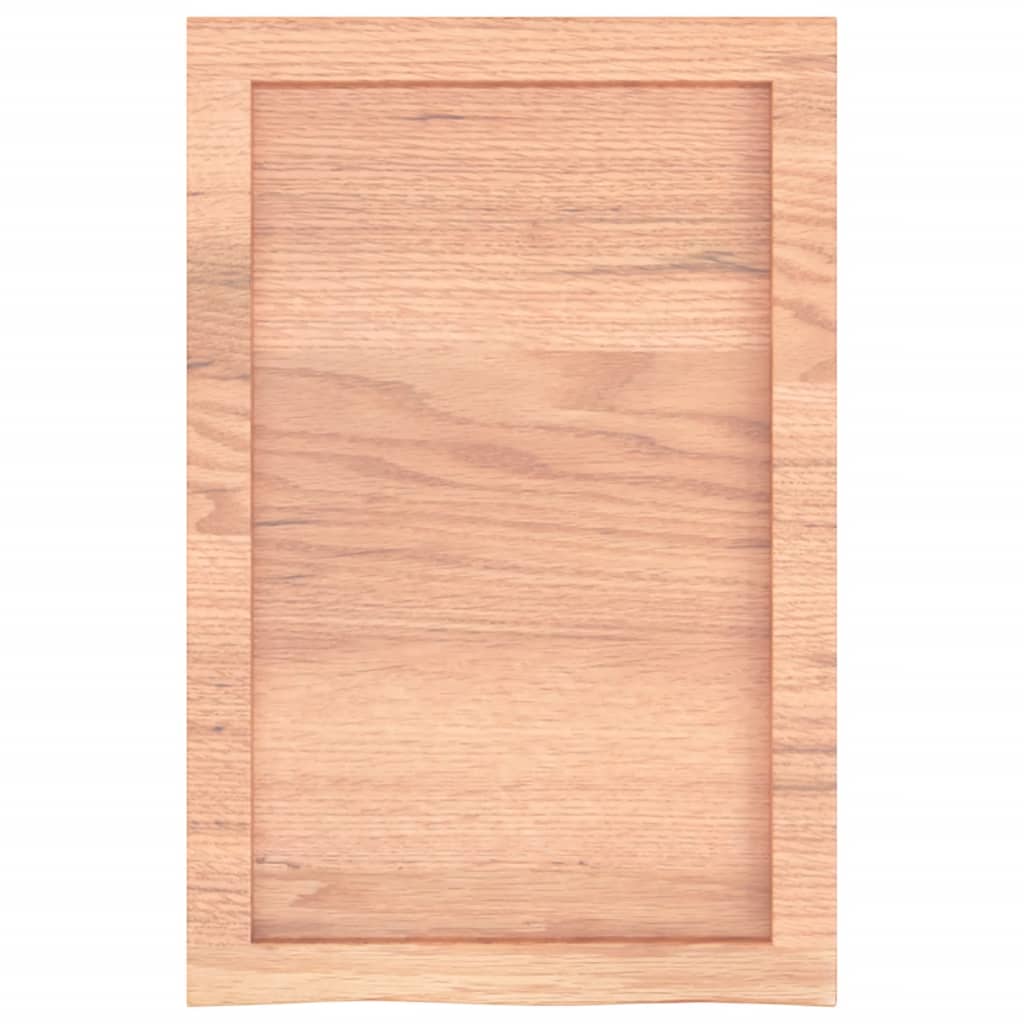 világosbarna kezelt tömör tölgyfa fali polc 40x60x(2-4) cm
