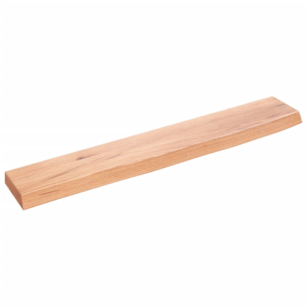 világosbarna kezelt tömör tölgyfa fali polc 60x10x2 cm