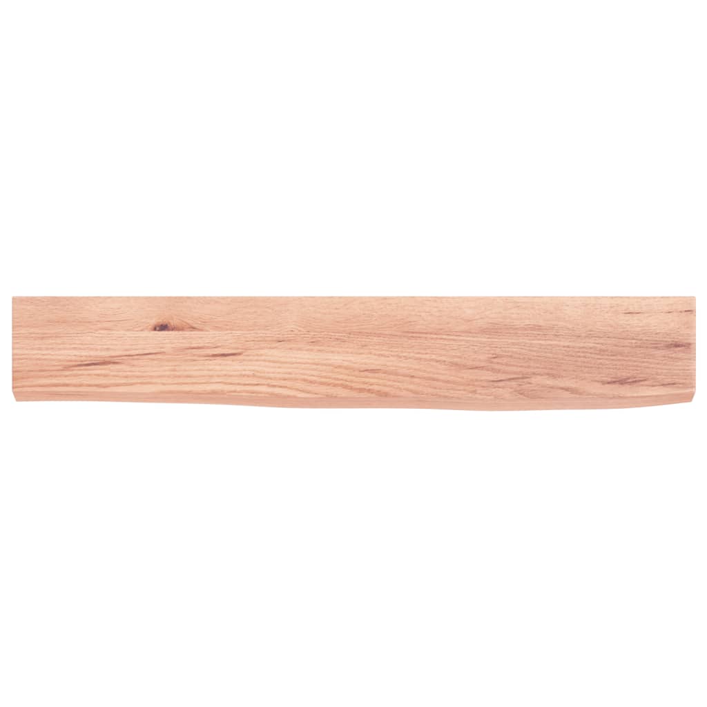 világosbarna kezelt tömör tölgyfa fali polc 60x10x2 cm