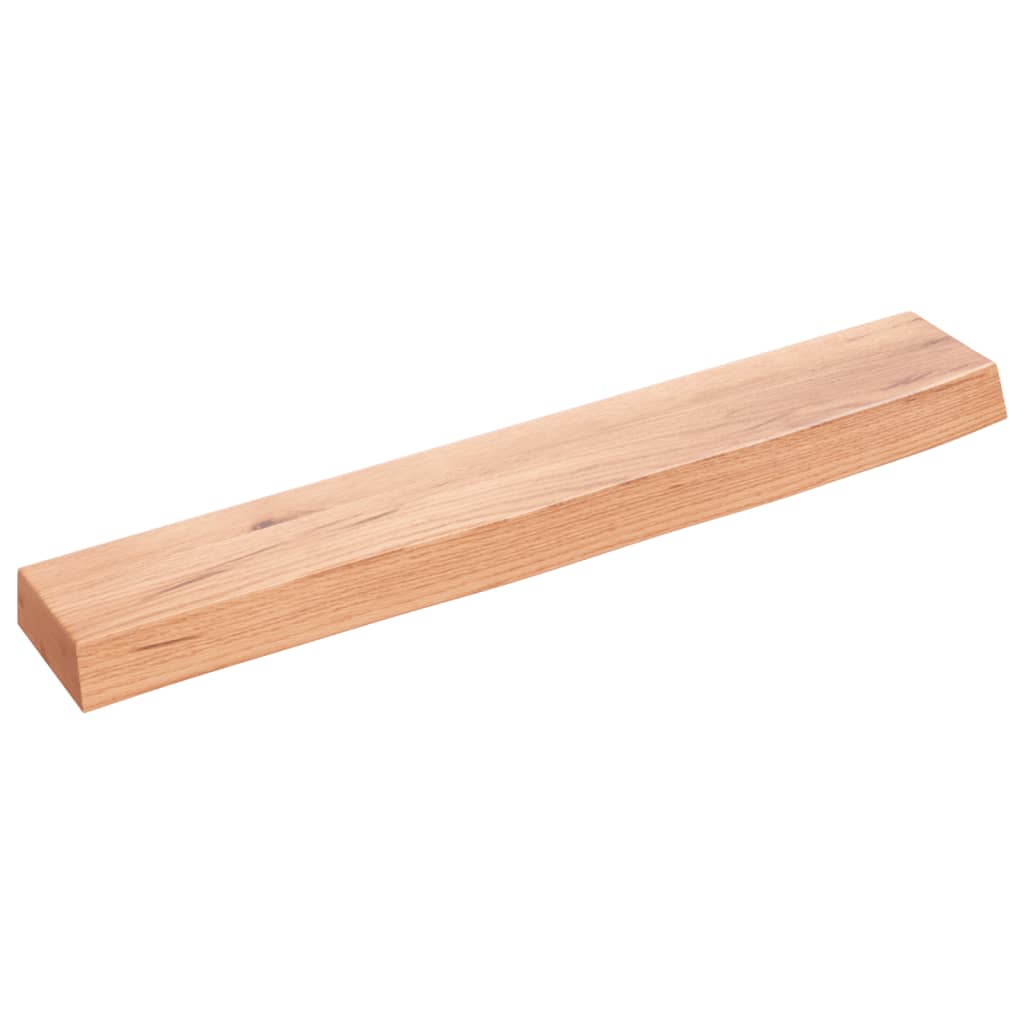 világosbarna kezelt tömör tölgyfa fali polc 60x10x4 cm