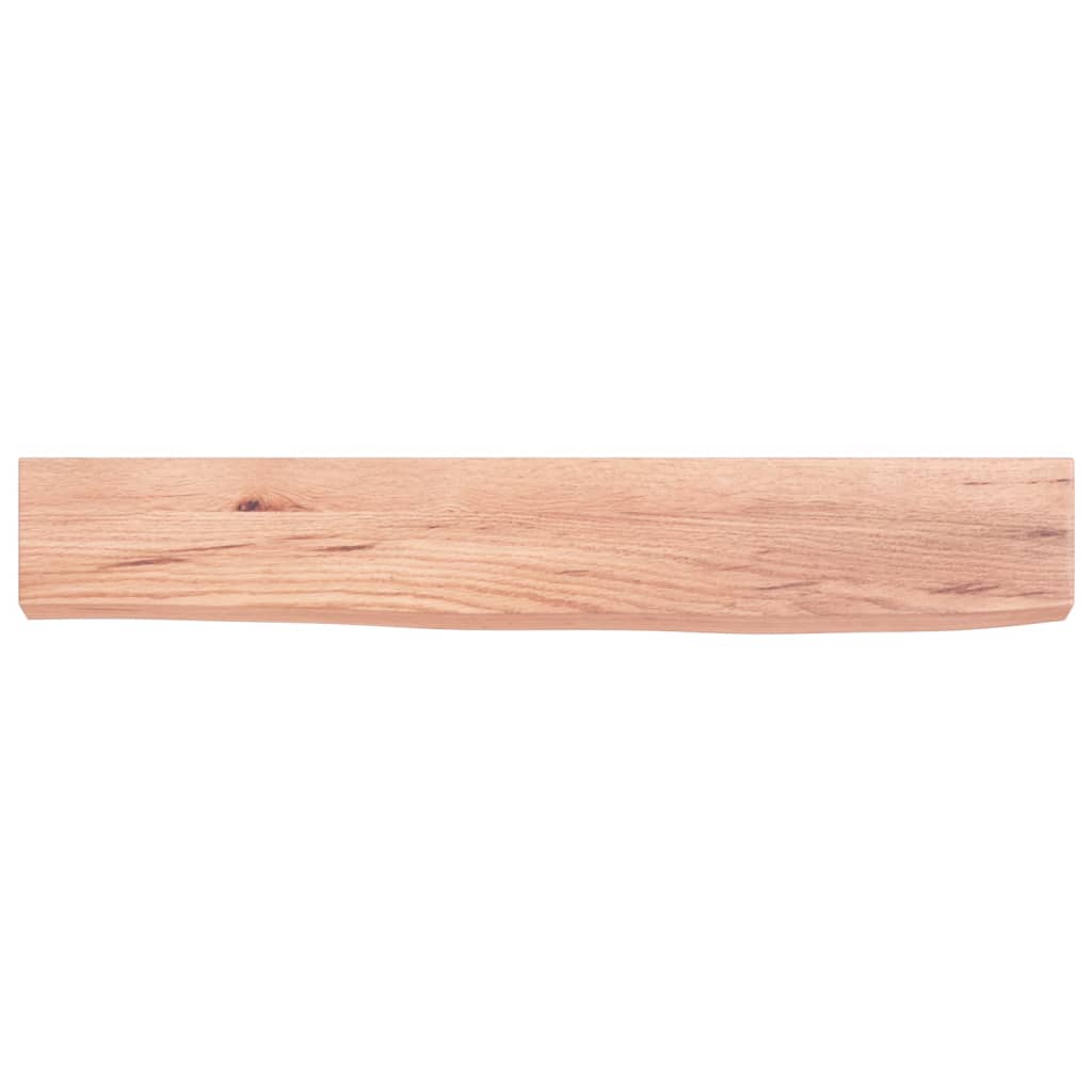 világosbarna kezelt tömör tölgyfa fali polc 60x10x4 cm