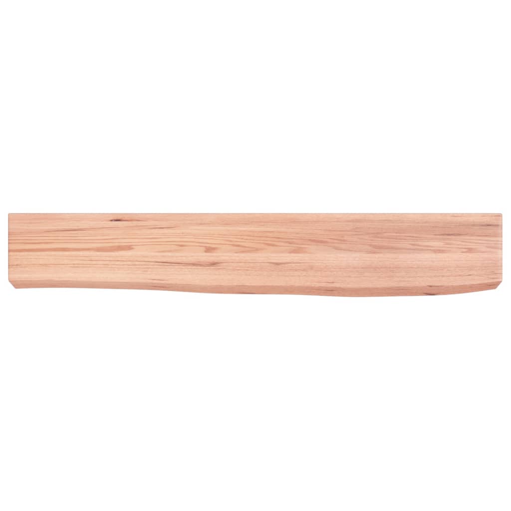 világosbarna kezelt tömör tölgyfa fali polc 60x10x6 cm