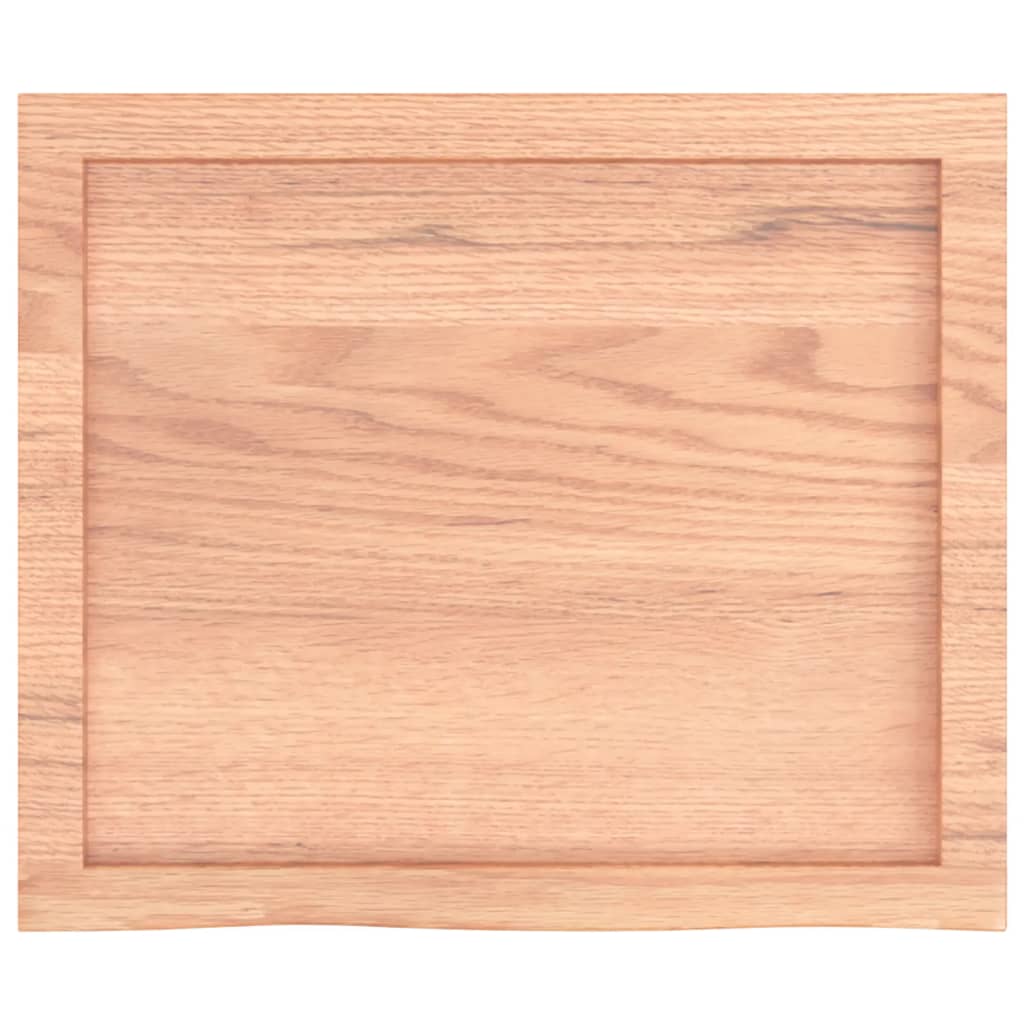 világosbarna kezelt tömör tölgyfa fali polc 60x50x(2-6) cm