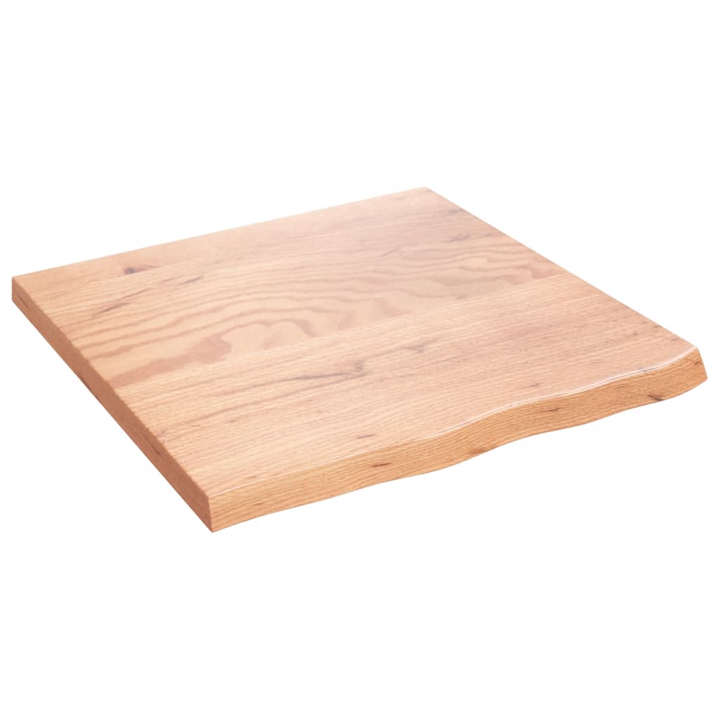 világosbarna kezelt tömör tölgyfa fali polc 60x60x(2-4) cm