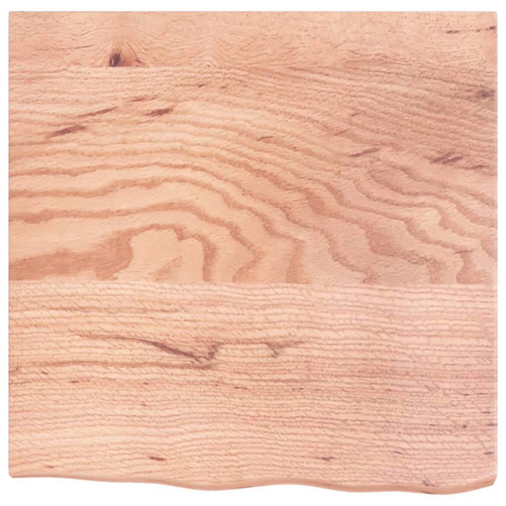 világosbarna kezelt tömör tölgyfa fali polc 60x60x(2-4) cm