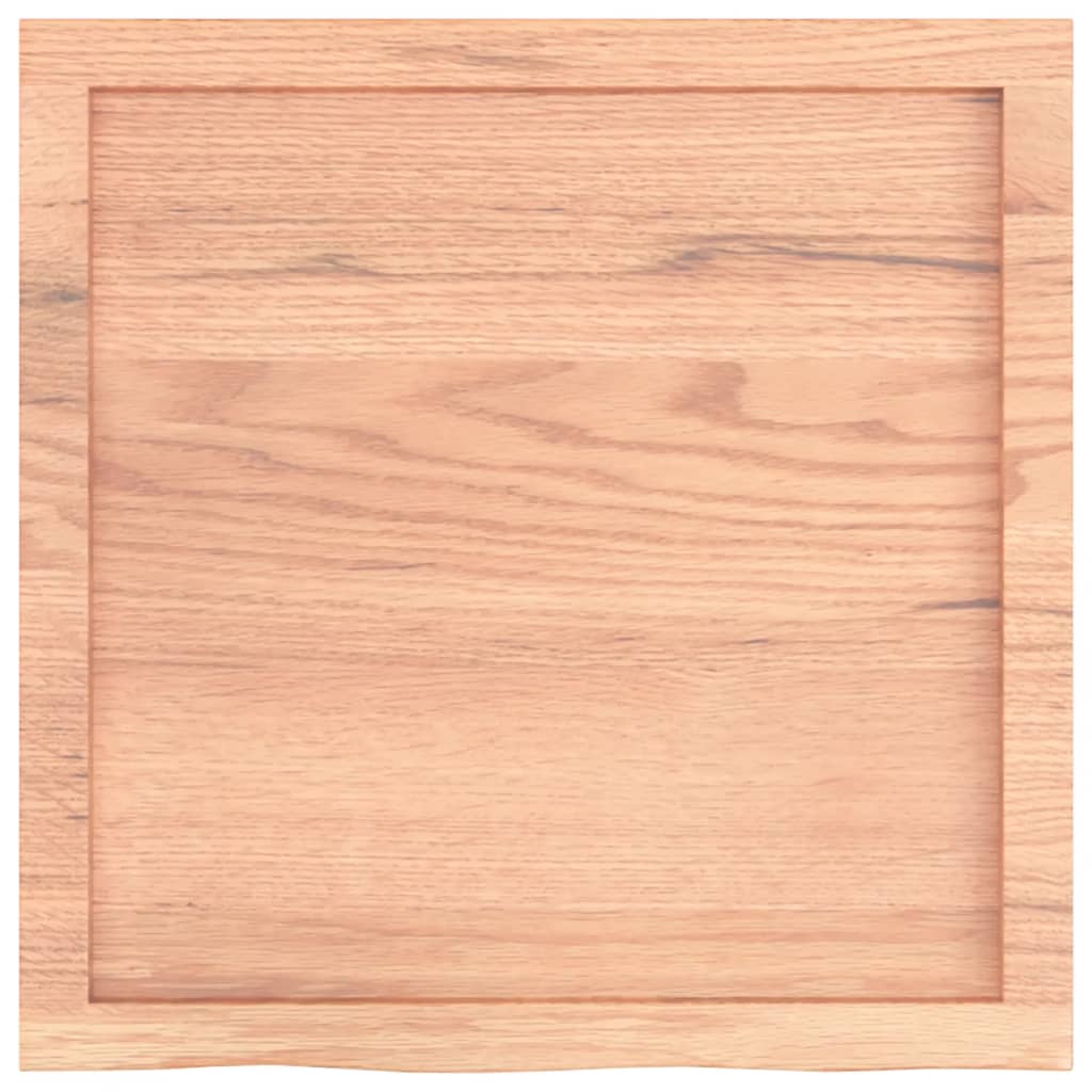 világosbarna kezelt tömör tölgyfa fali polc 60x60x(2-4) cm