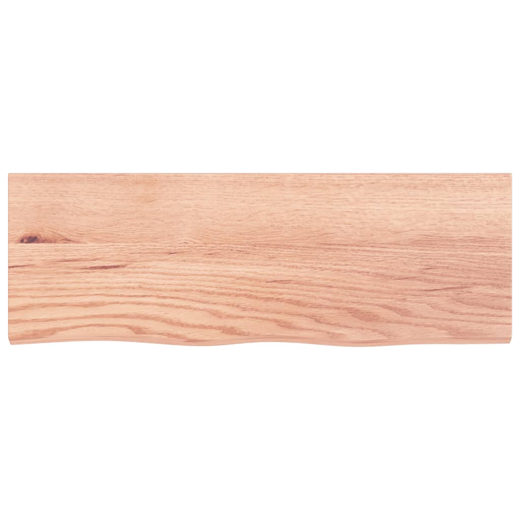 világosbarna kezelt tömör tölgyfa fali polc 80x30x2 cm
