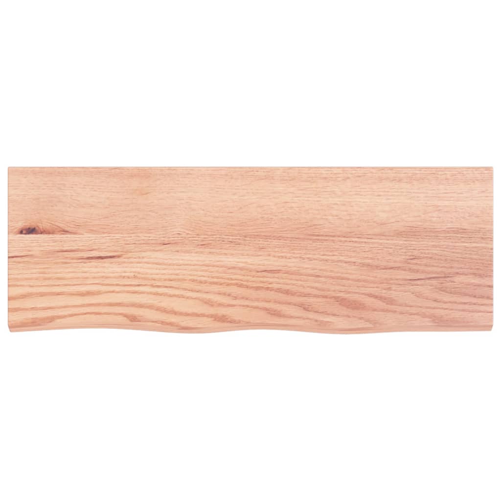 világosbarna kezelt tömör tölgyfa fali polc 80x30x(2-4) cm