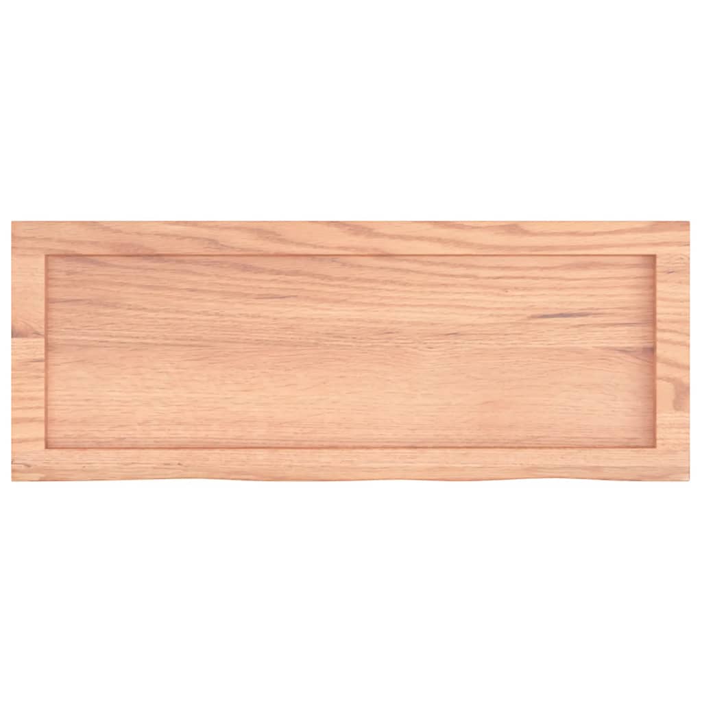 világosbarna kezelt tömör tölgyfa fali polc 80x30x(2-6) cm