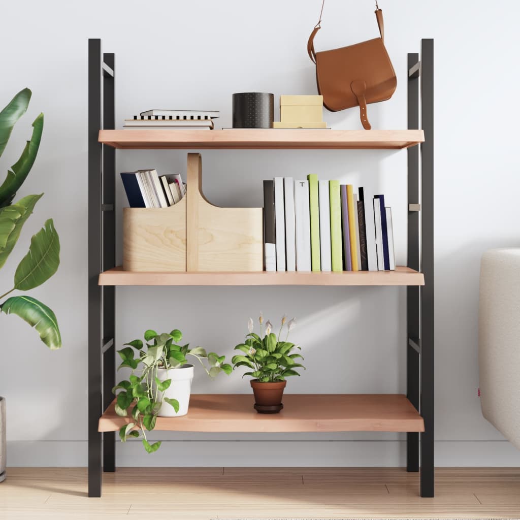 világosbarna kezelt tömör tölgyfa fali polc 80x50x(2-4) cm