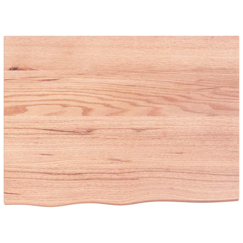 világosbarna kezelt tömör tölgyfa fali polc 80x60x(2-6) cm