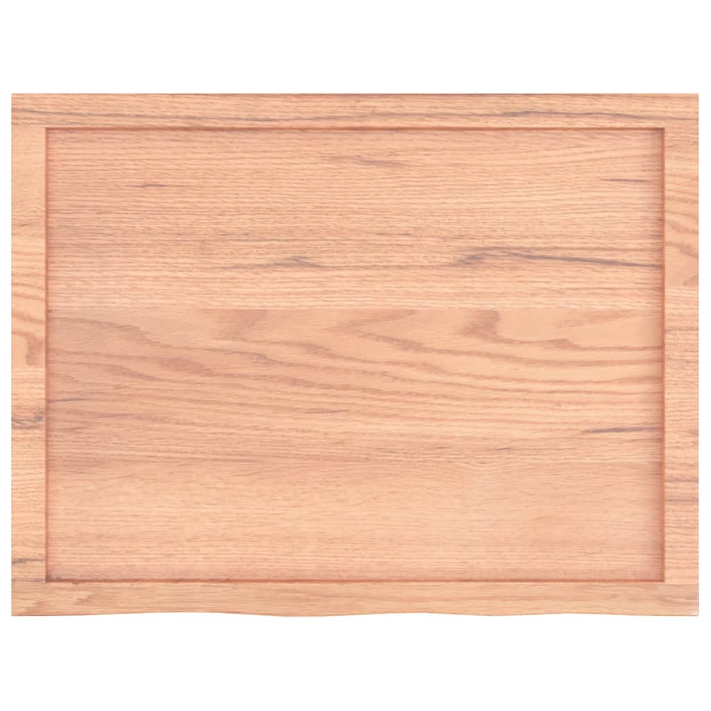 világosbarna kezelt tömör tölgyfa fali polc 80x60x(2-6) cm