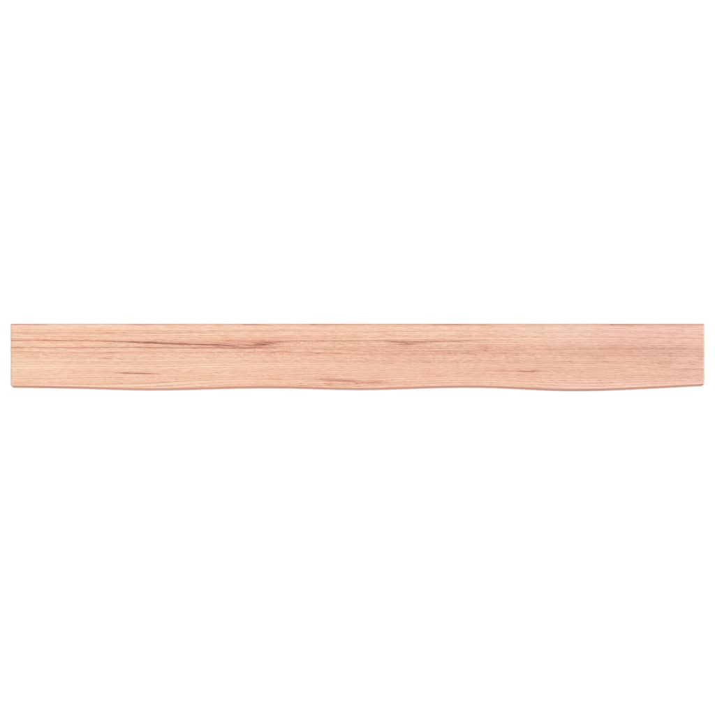 világosbarna kezelt tömör tölgyfa fali polc 100x10x2 cm