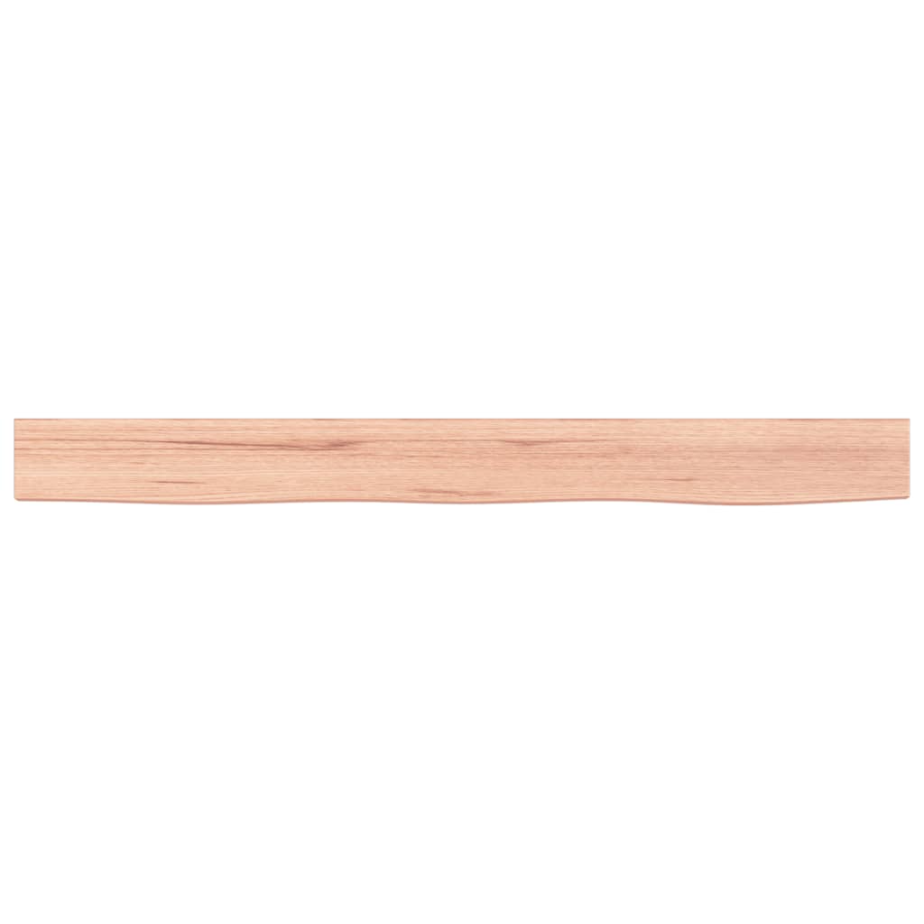 világosbarna kezelt tömör tölgyfa fali polc 100x10x4 cm