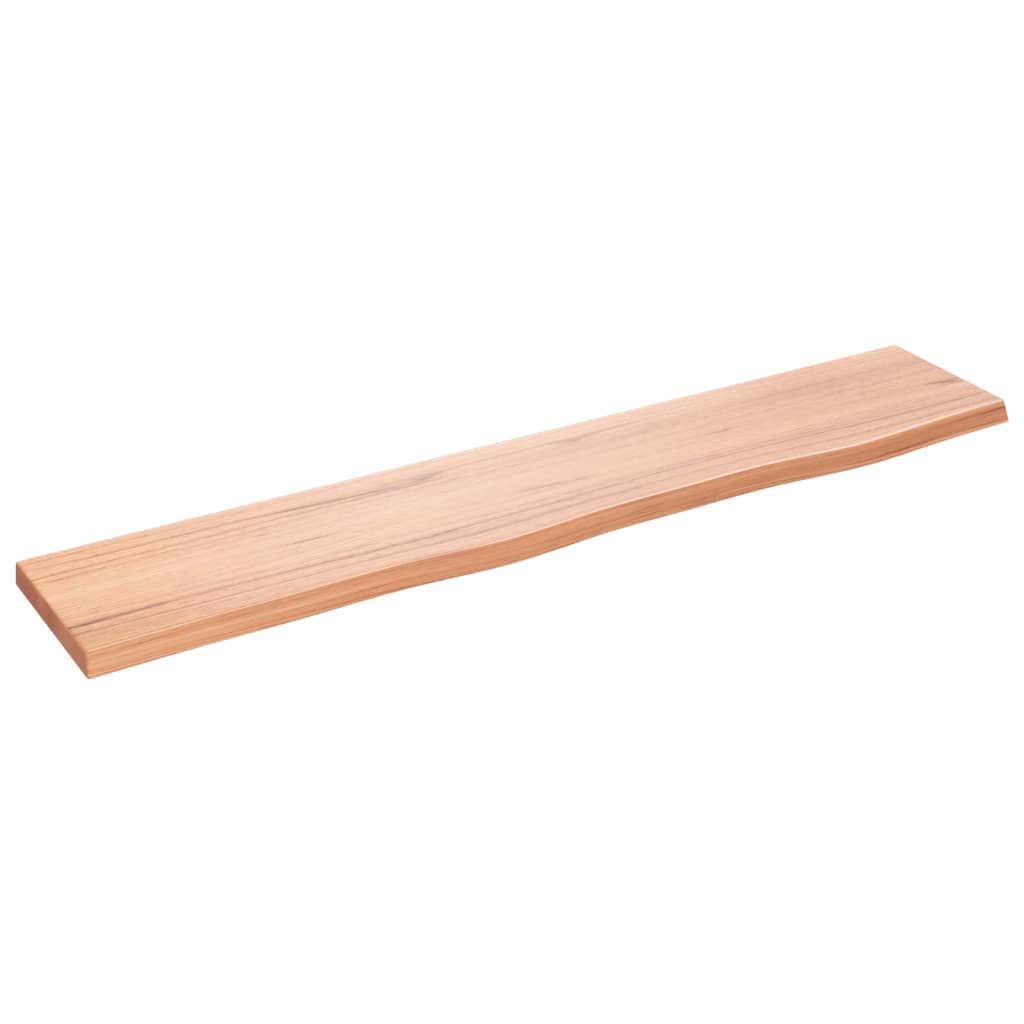 világosbarna kezelt tömör tölgyfa fali polc 100x20x2 cm