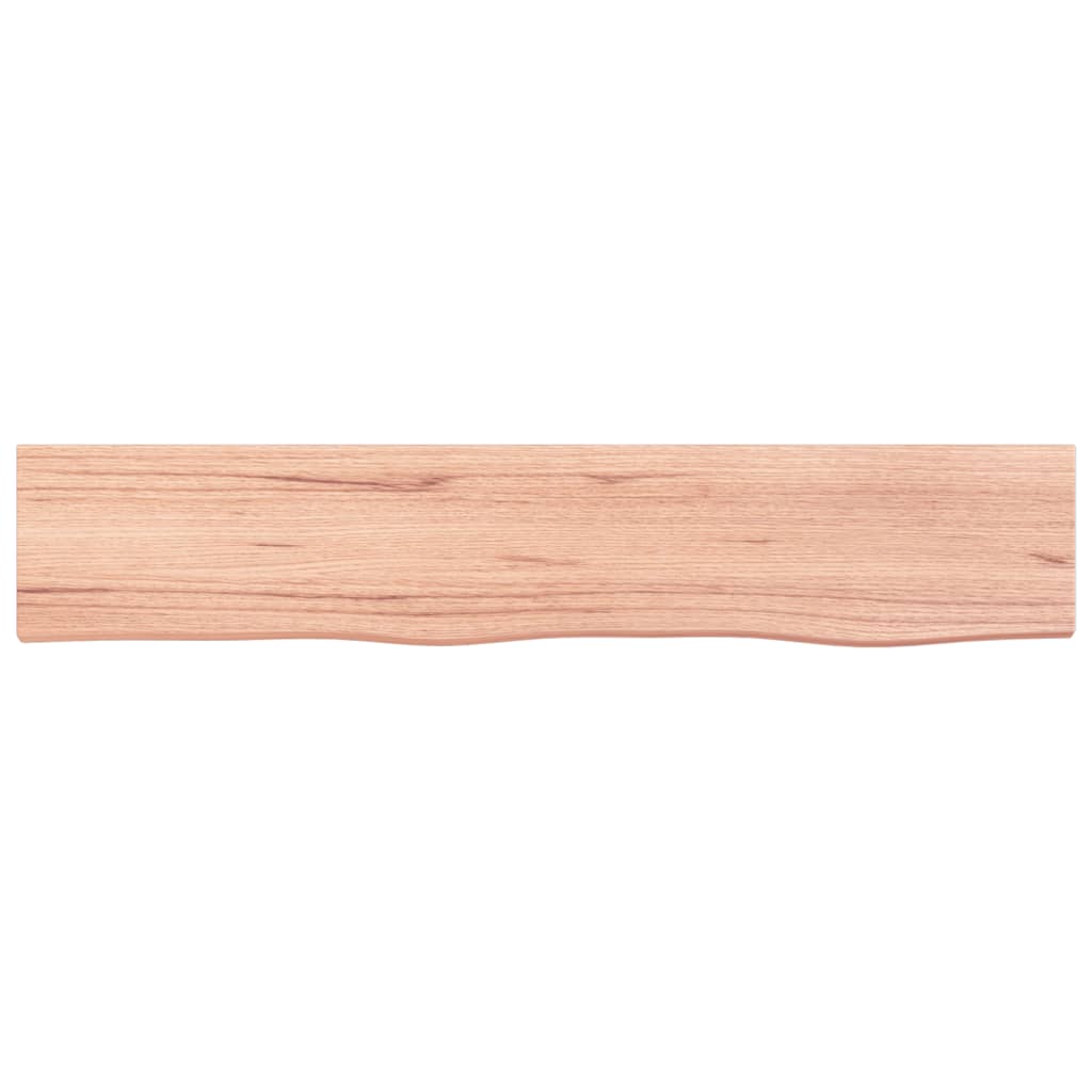 világosbarna kezelt tömör tölgyfa fali polc 100x20x2 cm