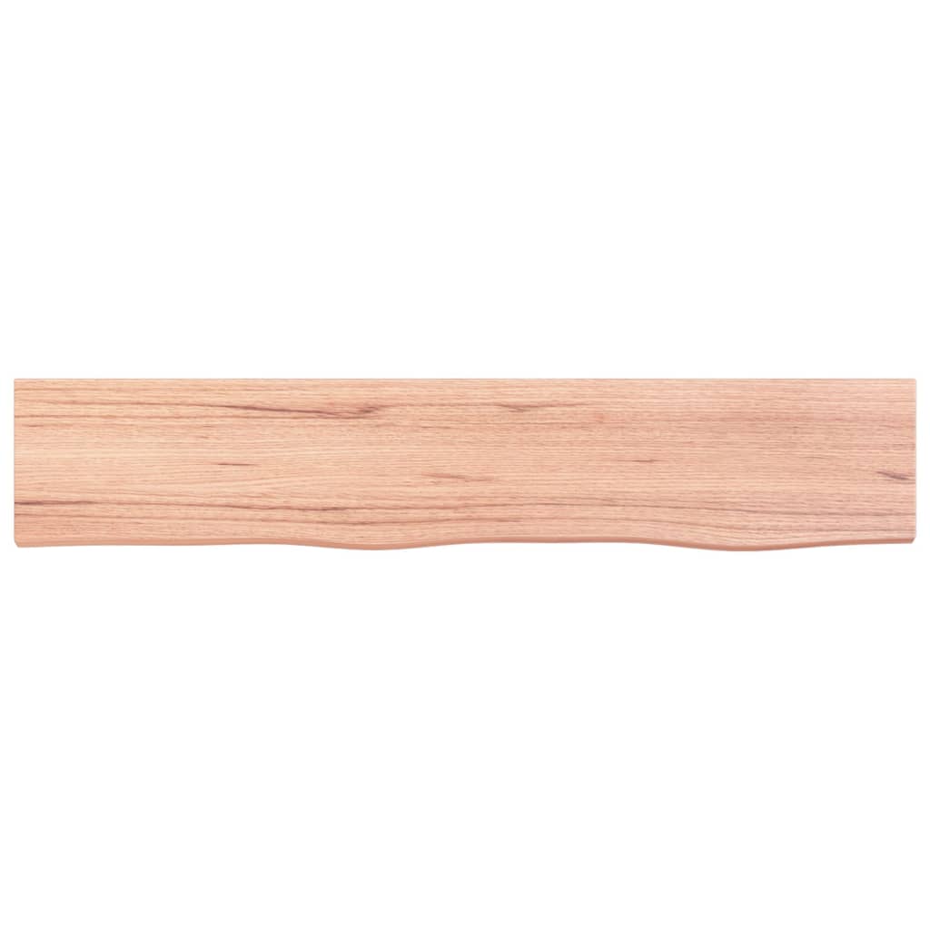 világosbarna kezelt tömör tölgyfa fali polc 100x20x4 cm