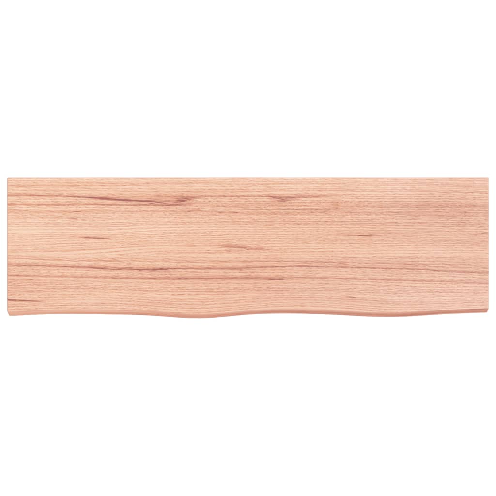 világosbarna kezelt tömör tölgyfa fali polc 100x30x(2-6) cm