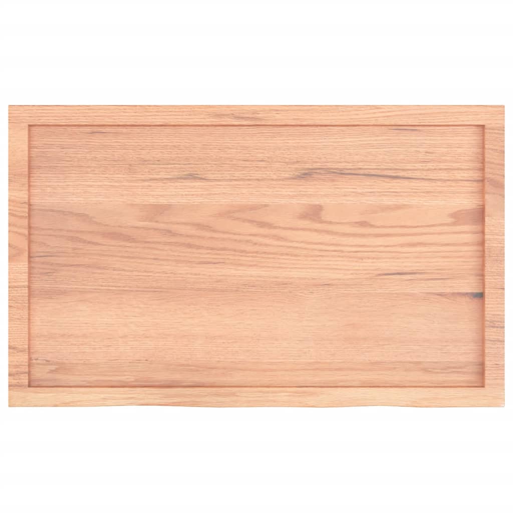 világosbarna kezelt tömör tölgyfa fali polc 100x60x(2-4) cm