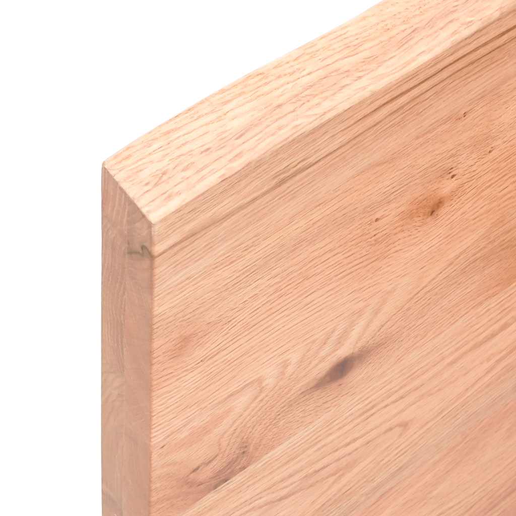 világosbarna kezelt tömör tölgyfa fali polc 120 x 40 x (2-4) cm