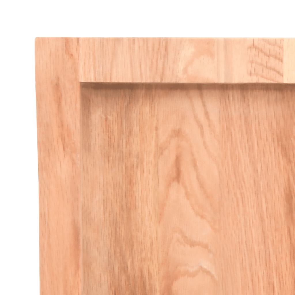 világosbarna kezelt tömör tölgyfa fali polc 120 x 40 x (2-4) cm