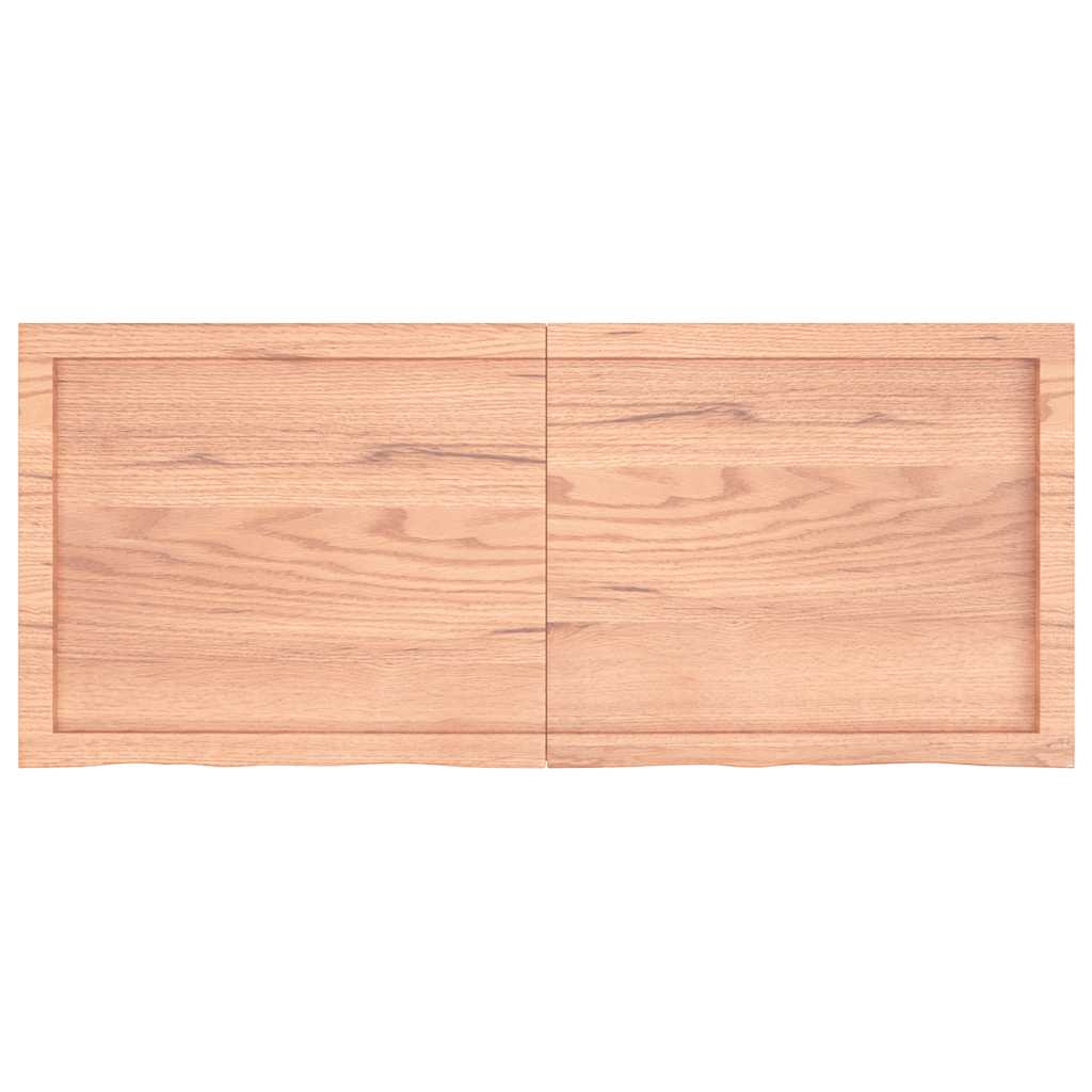 világosbarna kezelt tömör tölgyfa fali polc 120 x 50 x (2-4) cm
