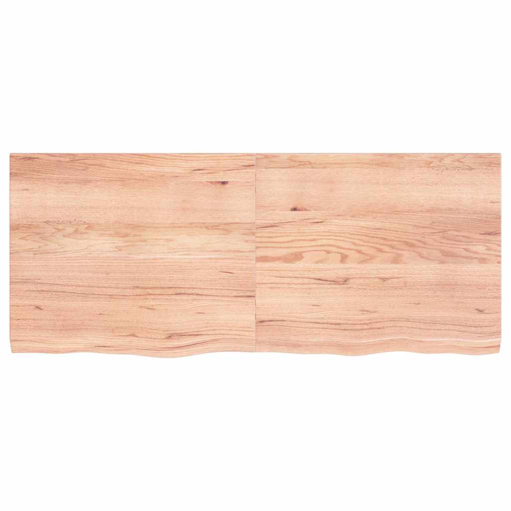 világosbarna kezelt tömör tölgyfa fali polc 120 x 50 x (2-4) cm